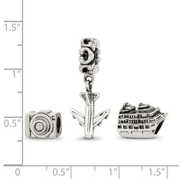New, Sterling Silver Reflections Travel Bug Boxed Bead Set - Picture 3 of 4
